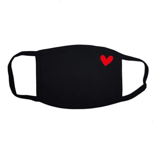 

cotton 4 colors red black love factory heart face fashion breathable masks washable reusable dustproof mask yya398 pcjnp