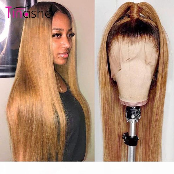 

tinashe ombre парик человеческих волос 13x6 цветные парики фронта шнурка человеческих волос 1b 27 burgundy фронта шнурка бразильский straigh, Black;brown