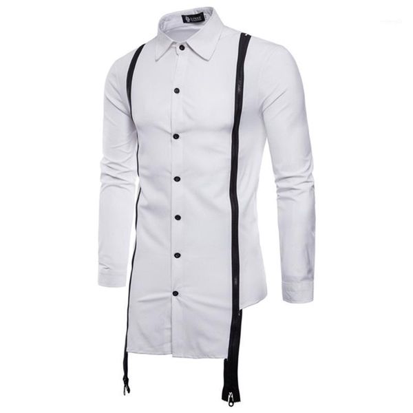 

lncdis men social shirt long sleeve oxford formal casual suits slim fit tee dress shirts korean slim design casual male dress a51, White;black