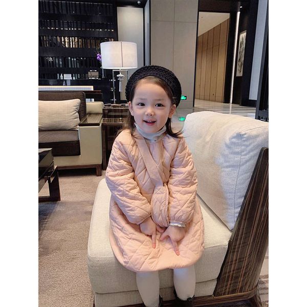 

ma's autumn chen and winter new sle temperament baby girl diamond lattice clip cotton doll skirt lovely children's drs, Red;yellow