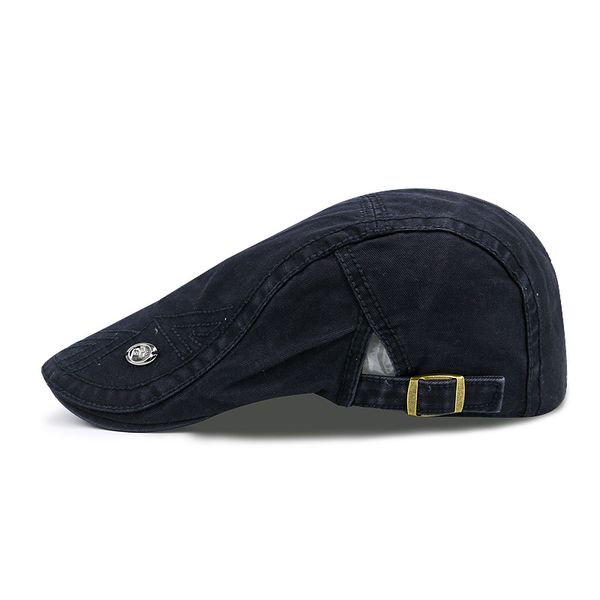 

berets 2021 spring and autumn simple fashion wild painter hat solid color men women beret british personality octagonal, Blue;gray