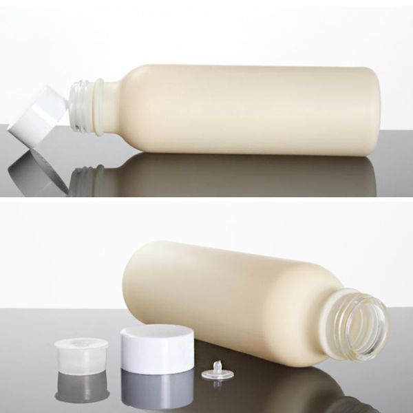 

150ml glass light yellow toner bottle 150ml with black/white cap