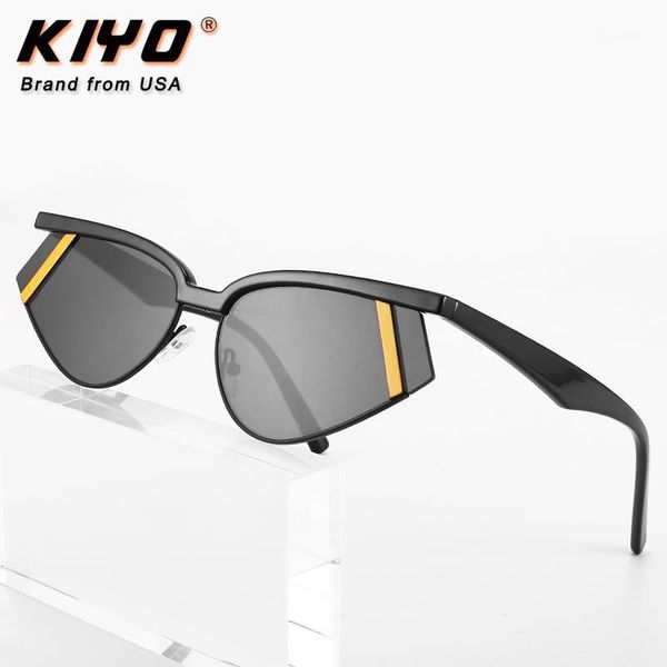 

kiyo brand 2020 new women men polygonal sunglasses pc classic sun glasses uv400 driving eyewear 89771, White;black