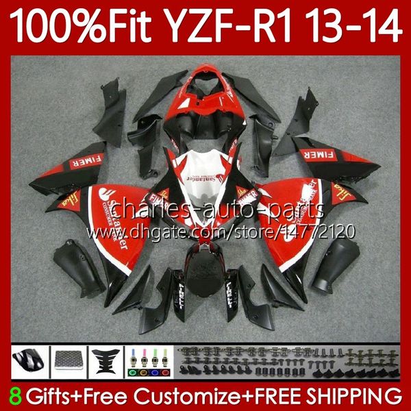 OEM TRABALIFICAÇÃO PARA YAMAHA YZF-R1 YZF1000 YZF R1 1000CC 2013 2014 Moto Body 97NO.47 100% caber YZF R1 Santander Red 1000 CC YZFR1 13 14 YZF-1000 13-14 Kit de Feira de Molde de Injeção