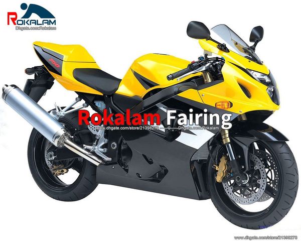 Per Suzuki 04 GSXR 750 Kit 05 GSXR 600 2004 2005 GSX-R600 2005 Giallo Nero Moto Carenatura K4 (Stampaggio ad iniezione)