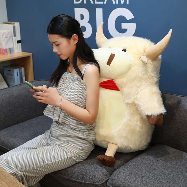 

yak calf toy cloth cute 2021 plush year mascot king of the ox doll 7gbs