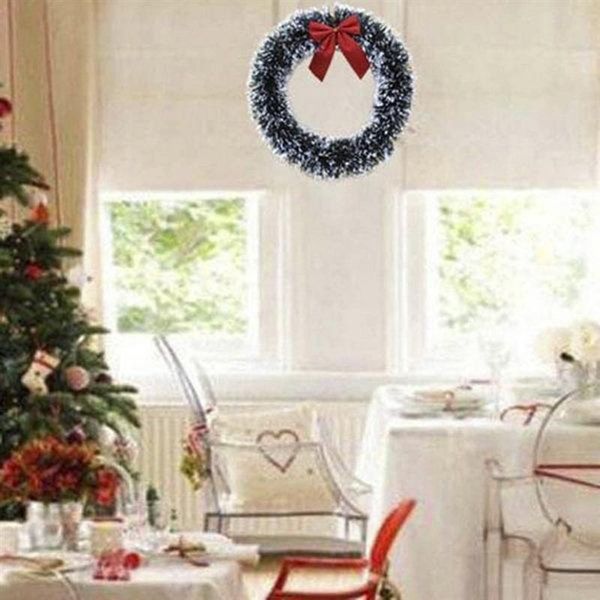 

рождество зеленый венок декоративные гирлянды с bowknot xmas главная партия украшения рождественской елки декор a3 sqcpte sports2010