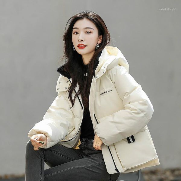 

women's down & parkas 90% white duck women's clothing female jacket fashion short hooded woman coat chaqueta mujer zjt511, Black