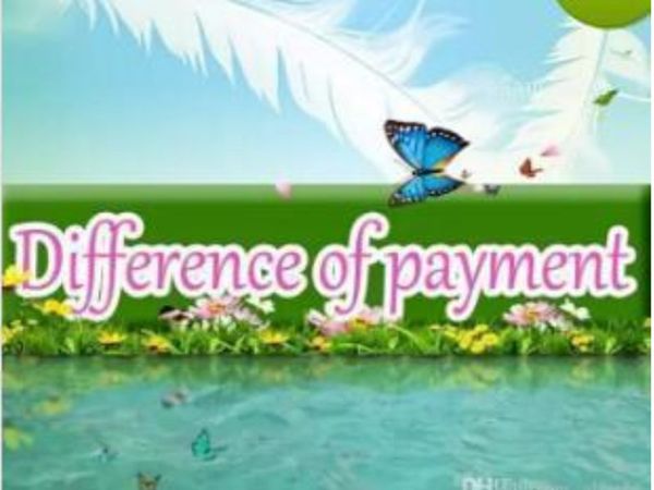 

difference of payment, Black;white