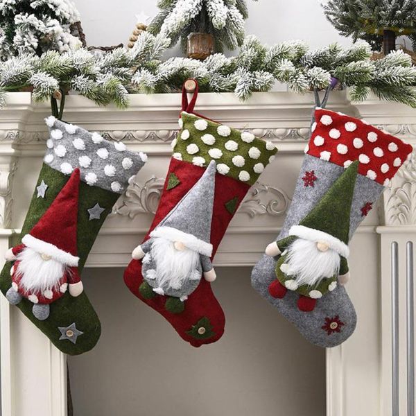 

christmas christmas stockings sock faceless kids dolls gift candy bag new year ornaments pendant fireplace xmas tree decoration1
