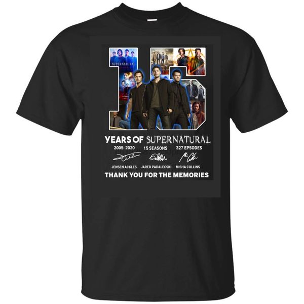 

15 years of supernatural tv love supernatural short sleeve casual printed size 3xl design sport hooded sweatshirt hoodie t shirt