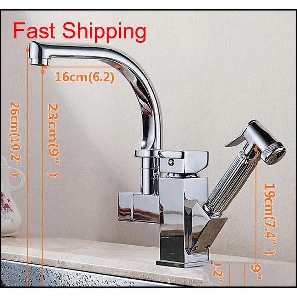 

pull out spray brass kitchen faucet mixer tap kitchen sink qylzal bde_luck