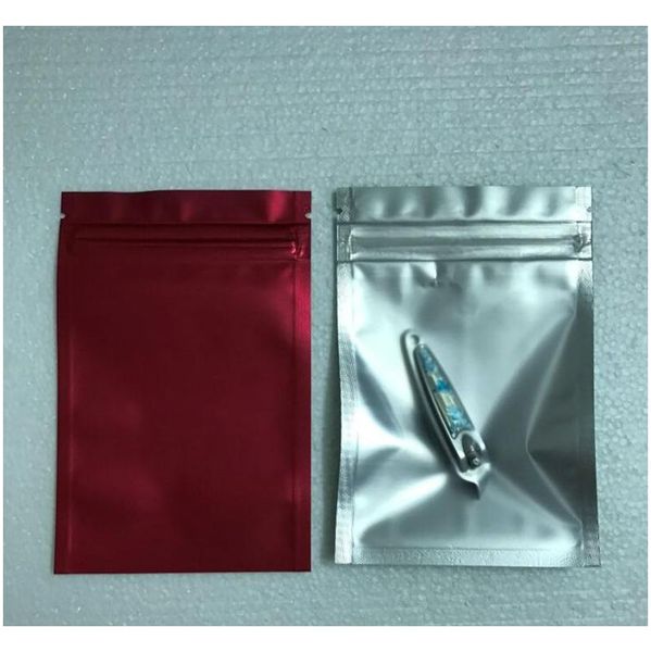 

300pcs/lot 8.5*13cm colored aluminum foil self seal zipper plastic bag packaging for food snack storage matte myl jllvkq insyard