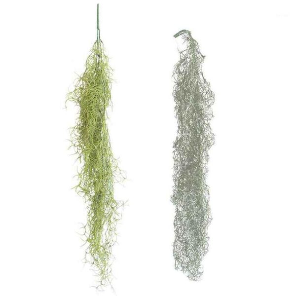 

decorative flowers & wreaths artificial long fake grass home wall decoration green plant leaves garden vine plants simulated plants1