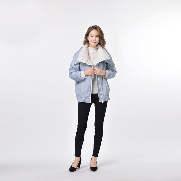 

modern and simple style autumn and winter new women's coat warm and comfortable silk down jacket, Black