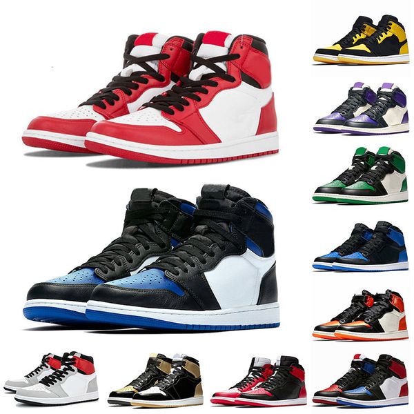

wholesale chicago 1 og royal toe womens mens outdoor shoes 1s smoke grey shattered backboard mens trainers jumpman 1 sneakers