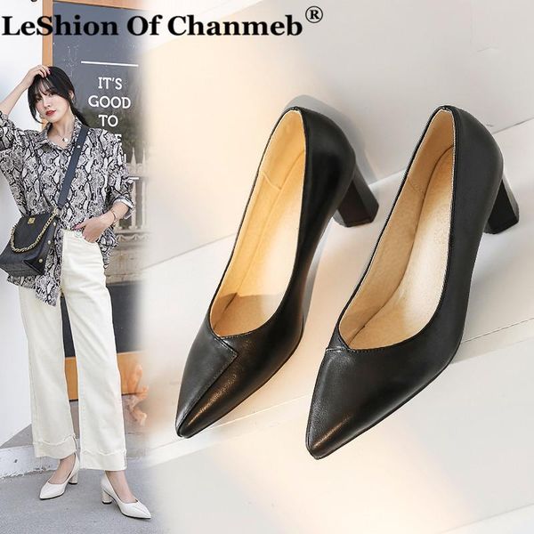 

women's office shoes career pumps work high heels woman ladies soft pu leather casual shoes spring shallow size 48 pumps, Black