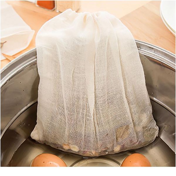 

3pcs multifunctional linen cotton strainer reusable chinese medicine filter bag soup tea bags fine mesh strainer kitch sqctbs