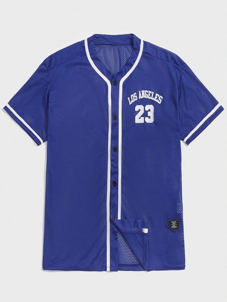 

men letter graphic patched mesh shirt 13pm#, White;black