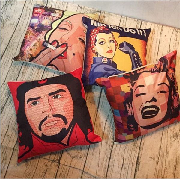 

halloween christmas marilyn monroe throw cases cushion cover pillowcase linen cotton square pillow case pillowslip home sofa