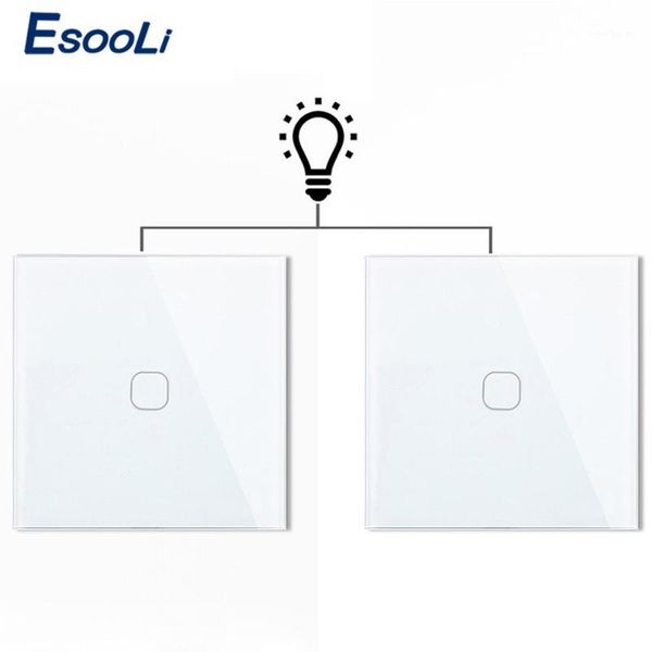 

esooli eu 1 gang 2 way wall light controler smart home automation touch switch switch waterproof and fireproof 2 gang1
