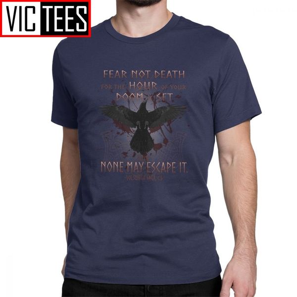 

norse viking t-shirts fear not death raven warrior t shirt man comfortable novelty purified cotton tees sport hooded sweatshirt hoodie
