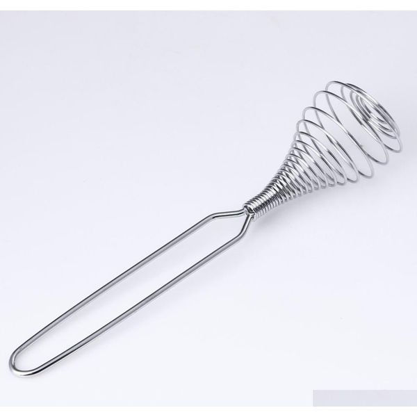 

kitchen accessories egg beater spring coil wire whisk hand mixer blender stainless steel egg tools handle stir jlljfe xhlight