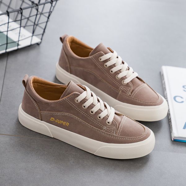 

woman shoes new fashion casual suede leather shoes women casual breathable color classic black ladies shoes women's sneakers 1020, Black;white