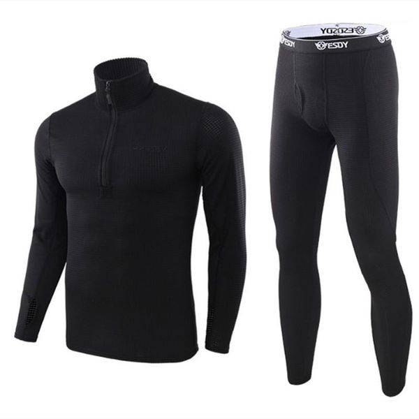

new winter new thermal underwear men underwear sets compression fleece sweat thermo training men clothing1, Gray