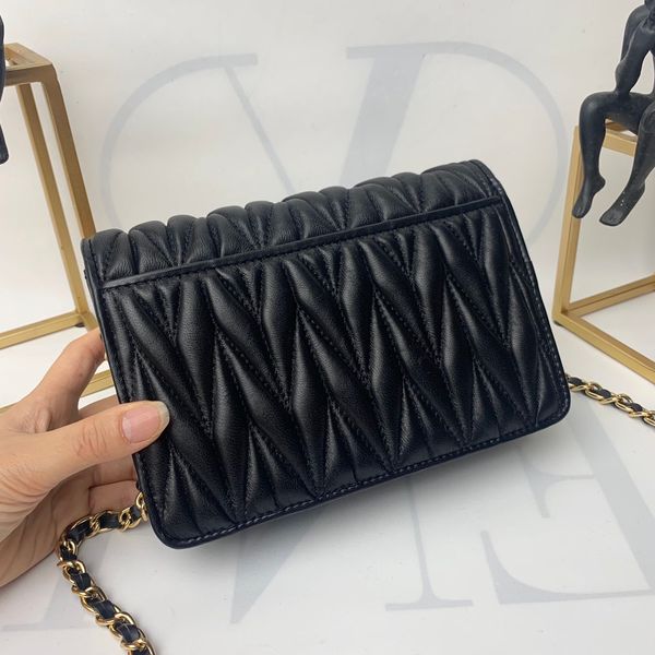 

new 2020 fashion women crossbody bag black leather handbag woman chian bags women flap bag ing