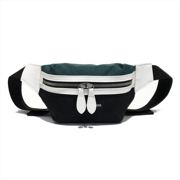 

fashion canvas fanny pack banana waist bag new brand belt bag women waist pack contrast color chest phone pouch belly