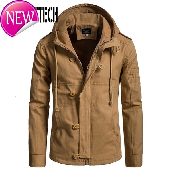 

quality men's jackets spring autumn 2020 new hooded cotton jacket european size male cardigan jackets coats outwear, Black