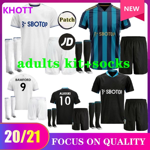 

20 21 leeds soccer jerseys bamford klich 2020 2021 alioski hernandez llorente football shirt rodrigo m men kids, Black;yellow