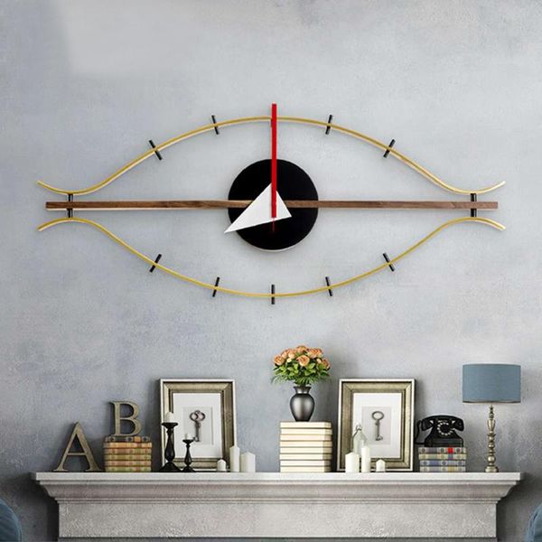 

eye clock merchanism modern design wall clock home decor for living room decoration wood watch wall digital large size