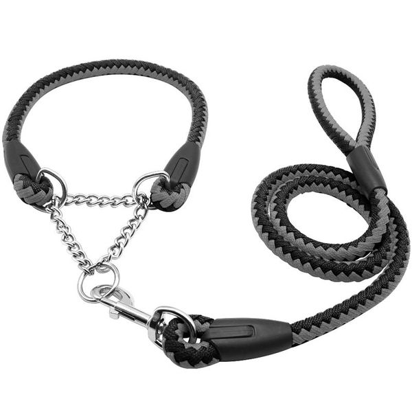 

2016 martingale braided large dog collar with leash pet traction rope collar set for big dog agility obedience behavior bbyzxf