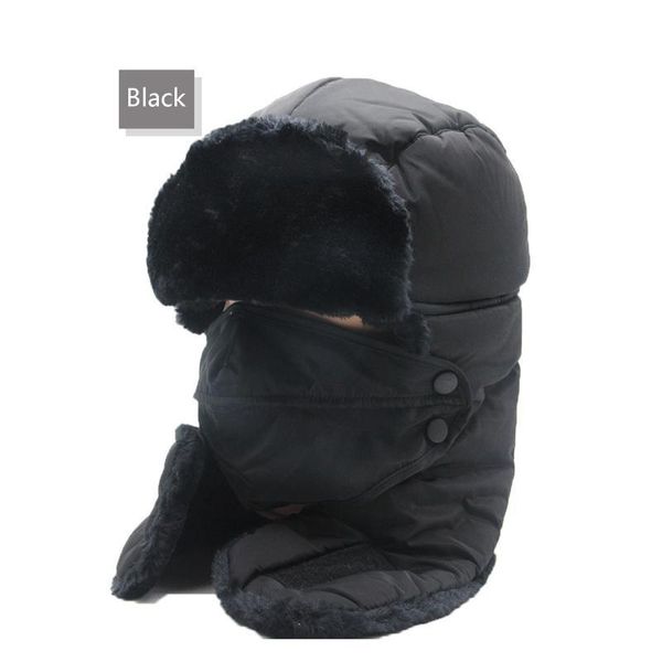 

men and women thunderheads hat thickened ear protection face protection cap bonnet windproof thick warm snow ski winter hat cap, Blue;gray