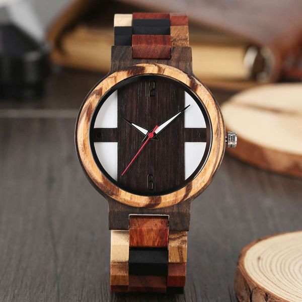 

new fashion wooden men's quartz leisure watch· creative 2021, Slivery;brown