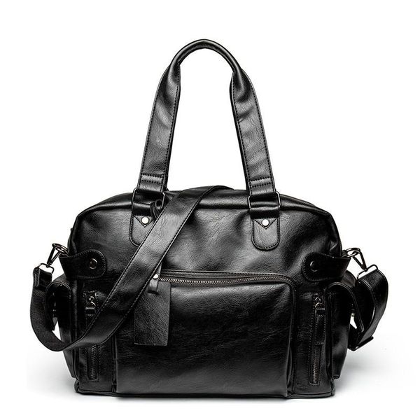 

1pcs classic cross-section men's handbags, shoulder bags, large-capacity travel bags man bag