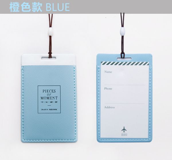 

travel shipping tags paper suitcase luggage carrying case tag packet label wrap easily recognizable bag parts with lanyard, Silver