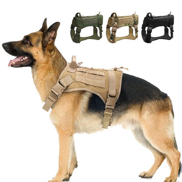 

military tactical dog harness adjustable k9 working dog harness training hunting molle dog vest harness for dogs german sqcpor