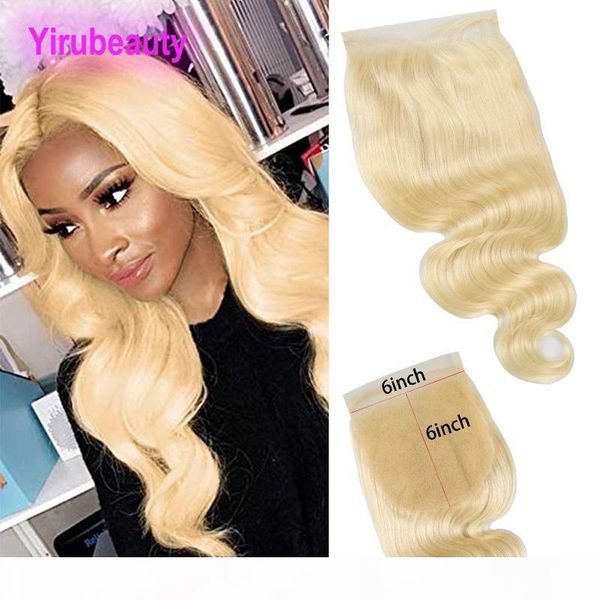

malaysian virgin hair body wave six by six closure 6*6 lace closure human hair 613 blonde color 12-20inch, Black;brown