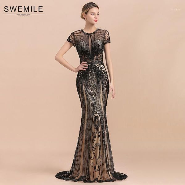 

luxury mermaid prom dresses charming blace new 2020 evening dresses custom make female fromal long dress vestidos de gala1, White;black