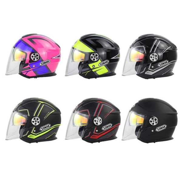 

fashion motorcycle scooter helmet 3/4 open face halmet with double lens, motoc 28gc