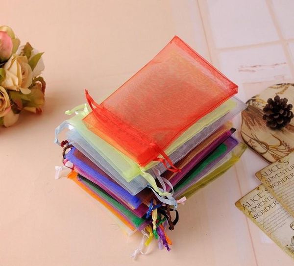 

100pcs / lot 7x9cm organza bags jewelry packaging bags wedding gift bag drawstri wmtcxa dayupshop