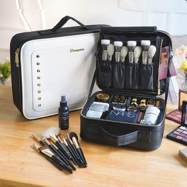 

b0p4b portable artist storage large capacity travel storage bagcosmetic bag cosmetic bagprofessional makeup bag wedding pgraphy makeup bo