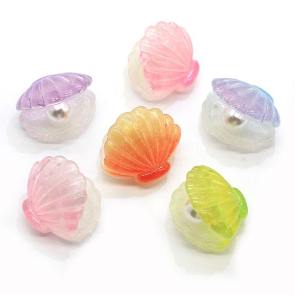

10/100pcs kawaii resin shell flatback cabochon 3d crafts bling scrapbooking phone hair bow embellishments diy earring accessorie