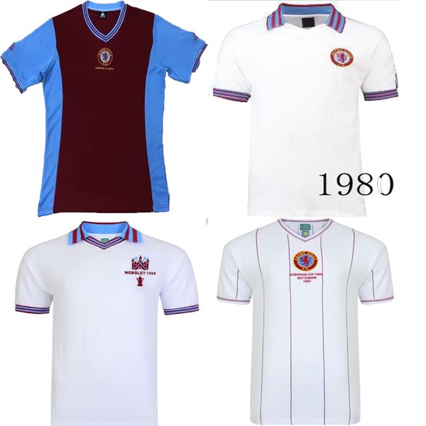 

retro 1981 1982 aston soccer jersey withe morley shaw home villa 81 82 vintage football shirt, Black;yellow