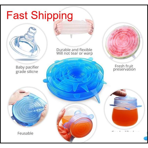 

reusable fresh keeping seal covers compression universal sile stretch lids kitchen accessories use qylmwe toys2010