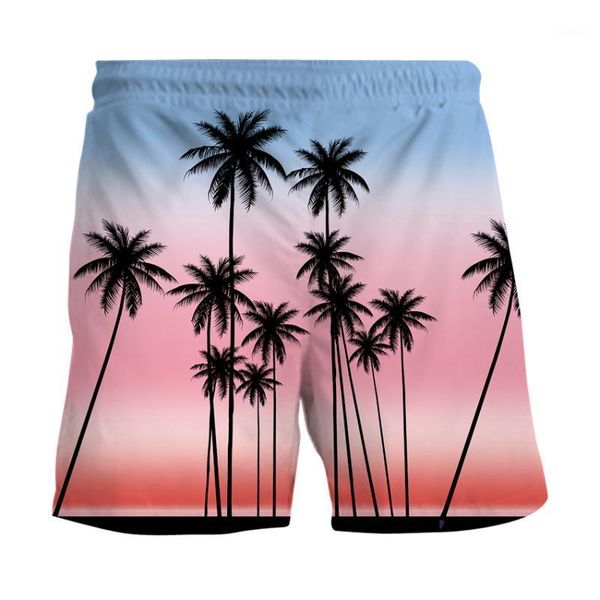 

tree shadow 3d print summer surfing shorts masculino pant printed board shorts men sport short plage casual beach pant1, White;black