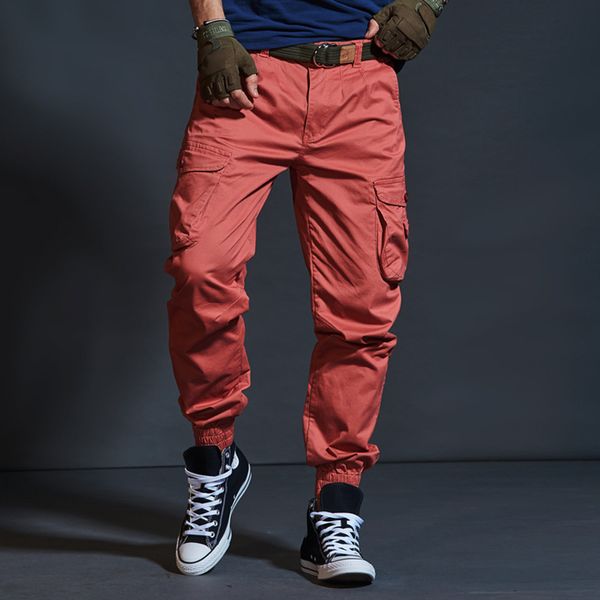 

men's military tactical joggers camouflage cargo pants multi-pocket fashions black army long trousers male casual pencil pants lj201104